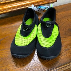 New Boys water shoes.  Size M (2-3).  Lime green and black.
